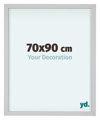 Virginia Alluminio Cornice 70x90cm Bianco Davanti Dimensione | Yourdecoration.it
