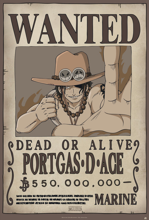 One Piece Wanted Ace Poster 61X91 5cm | Yourdecoration.it