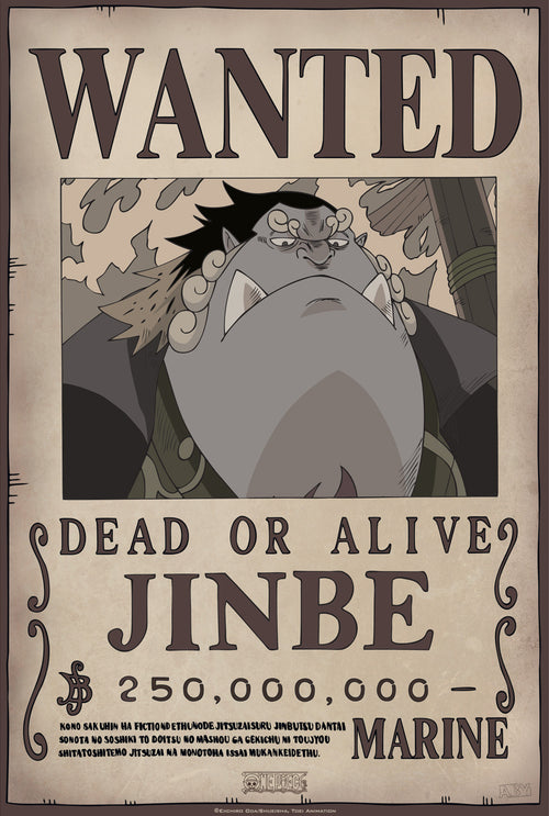 One Piece Wanted Jinbe Poster 35X52cm | Yourdecoration.it