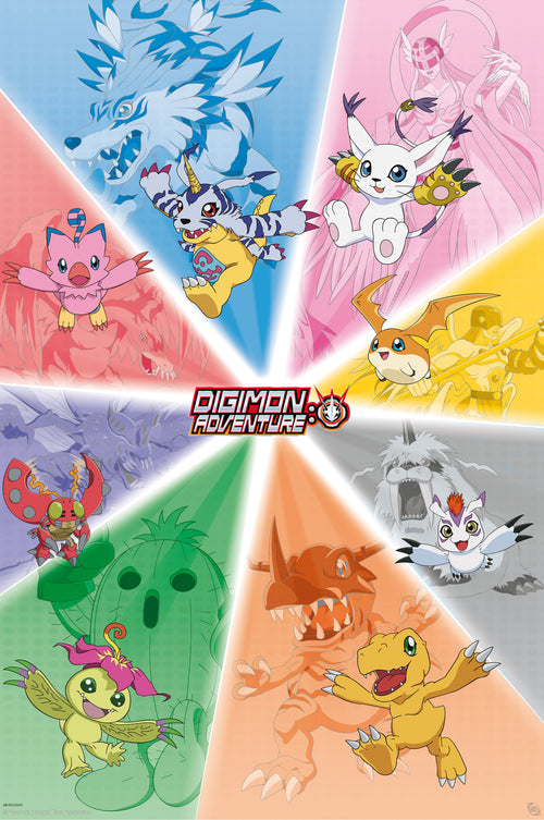 abystyle gbydco153 digimon group poster 61x91,5cm | Yourdecoration.it