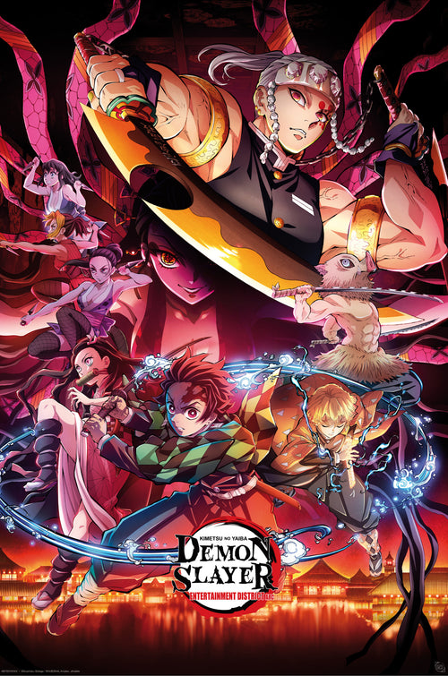 abystyle gbydco292 demon slayer entertainment district poster 61x91,5cm | Yourdecoration.it