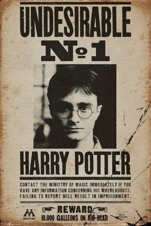 GBeye Harry Potter Undesirable No 1 Poster 61x91,5cm | Yourdecoration.it