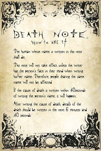 GBeye Death Note Rules Poster 61x91,5cm | Yourdecoration.it