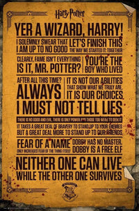 GBeye Harry Potter Quotes Poster 61x91,5cm | Yourdecoration.it