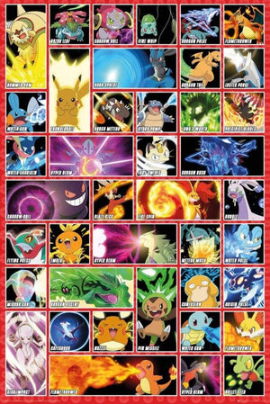 GBeye Pokemon Moves Poster 61x91,5cm | Yourdecoration.it