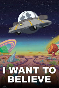 GBeye Rick and Morty I Want to Believe Poster 91,5x61cm | Yourdecoration.it