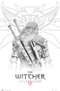 GBeye The WItcher Geralt Sketch Poster 61x91,5cm | Yourdecoration.it