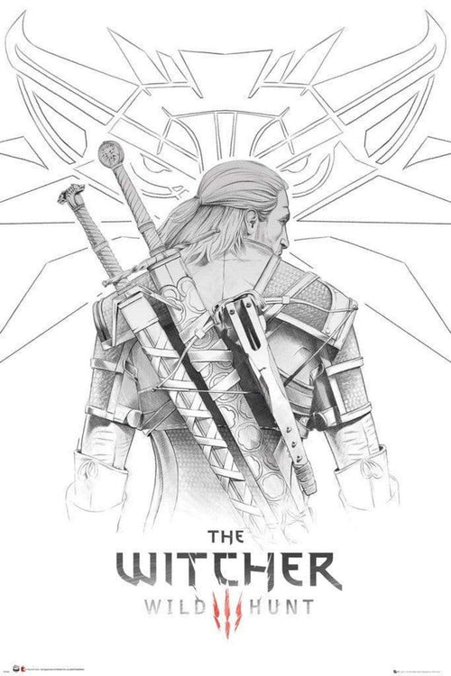 GBeye The WItcher Geralt Sketch Poster 61x91,5cm | Yourdecoration.it