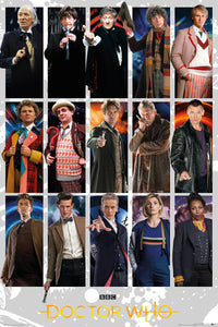 Gbeye Doctor Who Doctors Grid Poster 61X91 5cm | Yourdecoration.it