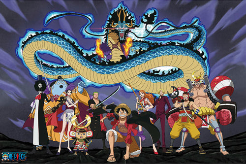 Gbeye GBYDCO037 One Piece The Crew Vs Kaido Poster 91-5x61cm | Yourdecoration.it
