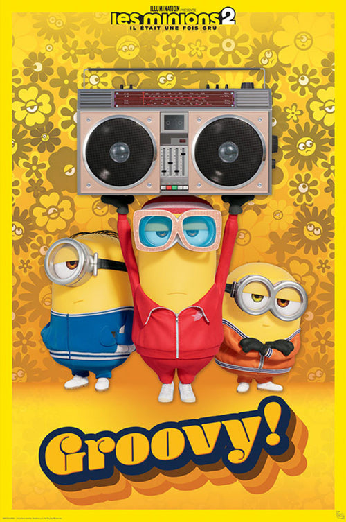 Gbeye GBYDCO094 Minions Groovy French Poster 61x 91-5cm | Yourdecoration.it