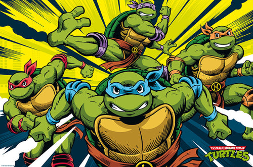Gbeye GBYDCO115 Tmnt Turtles In Action Poster 61x 91-5cm | Yourdecoration.it