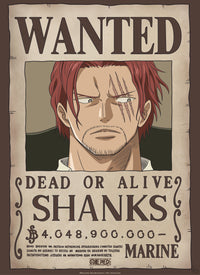 Gbeye Gbydco261 One Piece Wanted Shanks Poster 38x52cm | Yourdecoration.it