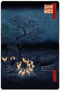 GBeye Hiroshige New Years Eve Foxfire Poster 61x91,5cm | Yourdecoration.it
