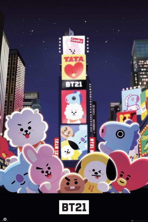 GBeye BT21 Times Square Poster 61x91,5cm | Yourdecoration.it
