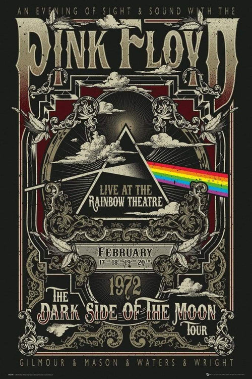 GBeye Pink Floyd Rainbow Theatre Poster 61x91,5cm | Yourdecoration.it