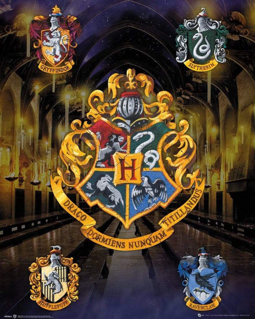 GBeye Harry Potter House Crests Poster 40x50cm | Yourdecoration.it