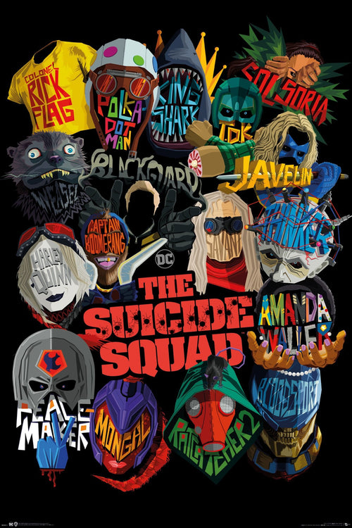 Gbeye The Suicide Squad Icons Poster 61X91 5cm | Yourdecoration.it