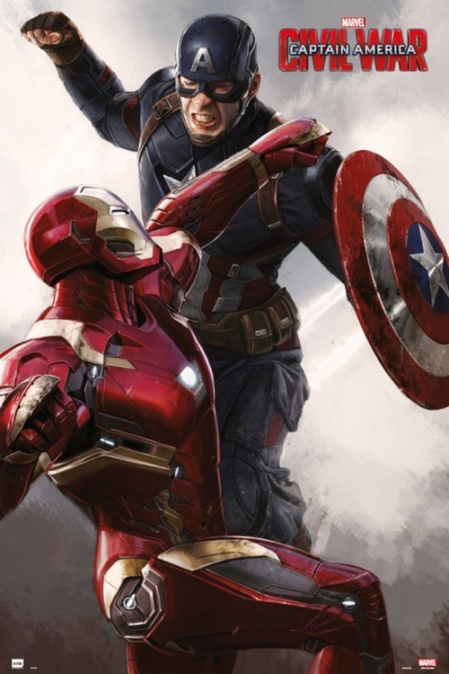 Grupo Erik GPE4985 Captain America Civil War Cap Vs Iron Man Poster 61X91,5cm | Yourdecoration.it