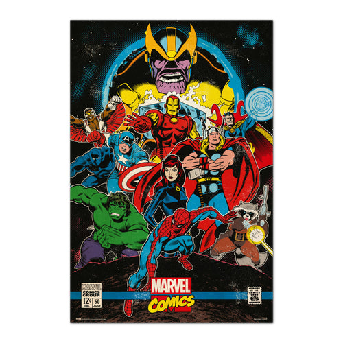 Grupo Erik GPE5264 Marvel Comics Infinity Retro Poster 61X91,5cm | Yourdecoration.it
