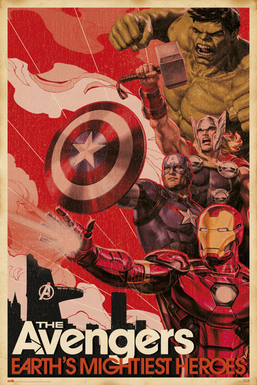 Grupo Erik GPE5307 Marvel Avengers Earths Mightiest Heroes Poster 61X91,5cm | Yourdecoration.it