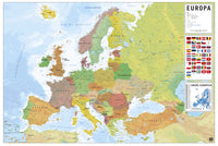 Grupo Erik GPE5442 Physical Political Map Of Europe Pt Poster 91,5X61cm | Yourdecoration.it