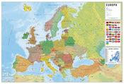 Grupo Erik GPE5443 Physical Political Map Of Europe Ita Poster 91,5X61cm | Yourdecoration.it