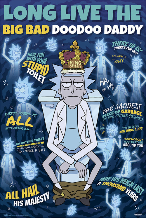 Grupo Erik GPE5448 Rick And Morty Doodoo Daddy Poster 61X91,5cm | Yourdecoration.it