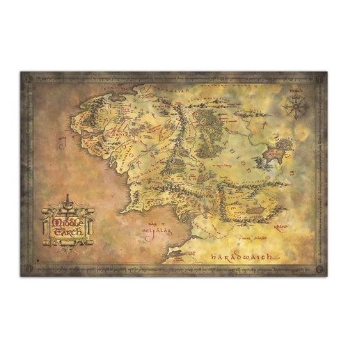 Grupo Erik Gpe5632 Lord Of The Rings Map Of Middle Earth Poster 91 5X61cm | Yourdecoration.it