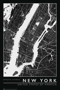 Grupo Erik Gpe5636 New York City Map Poster 61x91 5cm | Yourdecoration.it