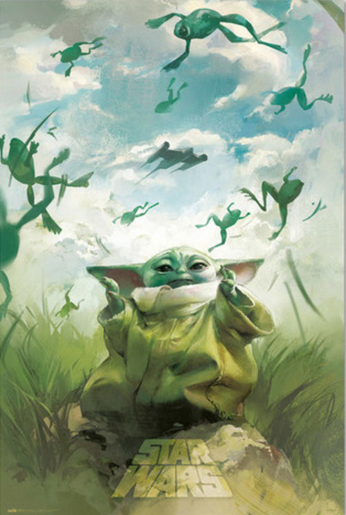 grupo erik gpe5699 star wars grogu training poster 61x91-5 cm | Yourdecoration.it