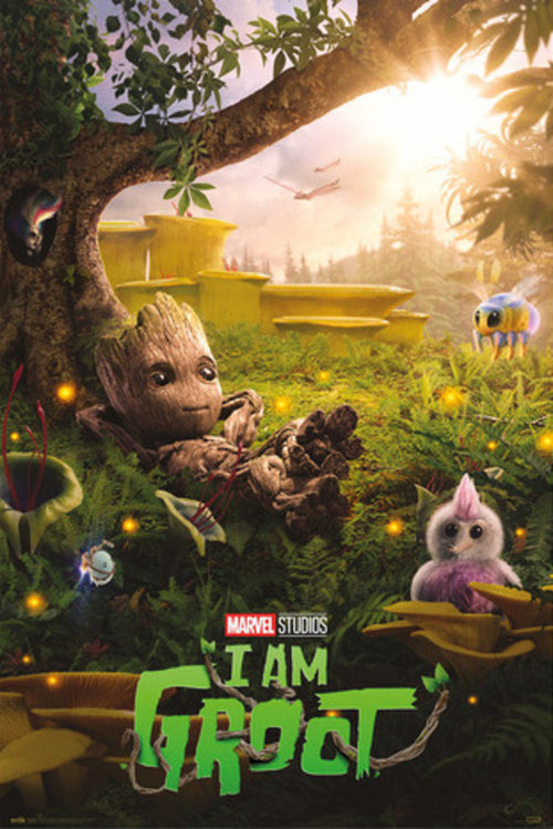 grupo erik gpe5716 marvel groot chill time poster 61x91-5 cm | Yourdecoration.it