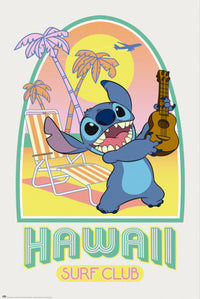 grupo erik gpe5733 stitch hawaii club surf poster 61x91 5cm | Yourdecoration.it