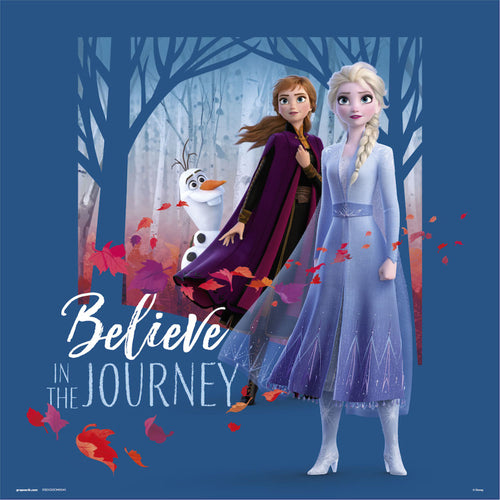 grupo erik frozen believe in the journey stampa artistica 30x30cm | Yourdecoration.it