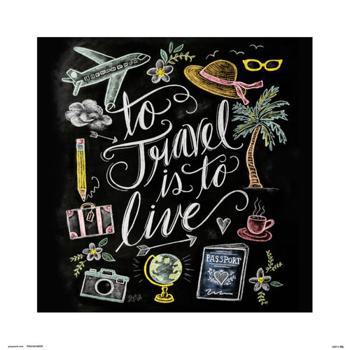 grupo erik lily and val to trave is to live stampa artistica 30x30cm | Yourdecoration.it