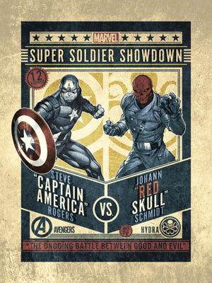 grupo erik marvel comics captain america vs red skull stampa artistica 30x40cm | Yourdecoration.it