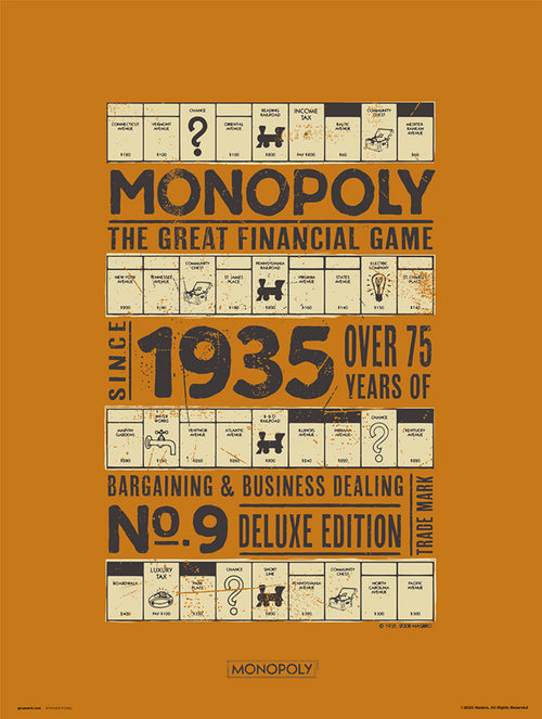 grupo erik monopoly 1935 stampa artistica 30x40cm | Yourdecoration.it