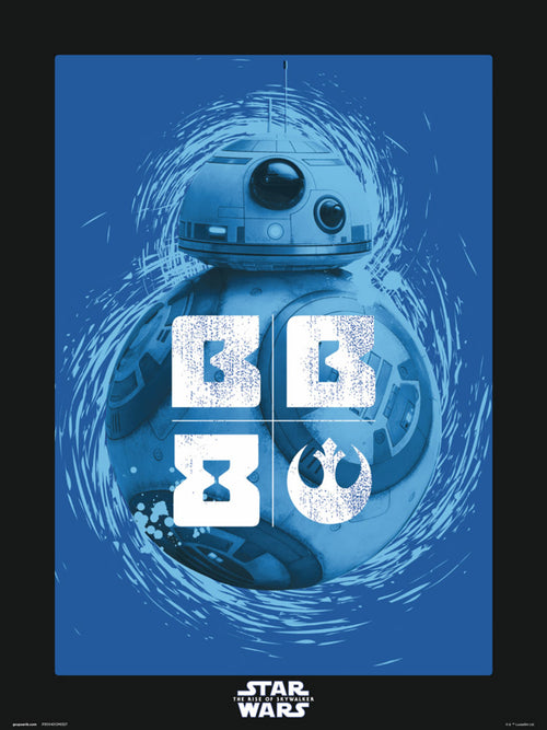 grupo erik star wars episode ix bb 8 blue stampa artistica 30x40cm | Yourdecoration.it
