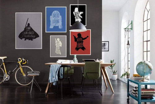 komar wb sw 019 30x40h star wars silhouette quotes leia stampa artistica 30x40cm interieur | Yourdecoration.it