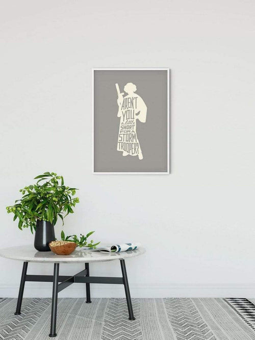 komar wb sw 019 40x50h star wars silhouette quotes leia stampa artistica 40x50cm sfeer | Yourdecoration.it