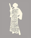 komar wb sw 019 40x50h star wars silhouette quotes leia stampa artistica 40x50cm | Yourdecoration.it