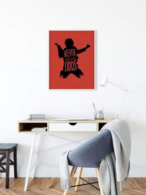 komar wb sw 021 50x70h star wars silhouette quotes han solo stampa artistica 50x70cm sfeer | Yourdecoration.it