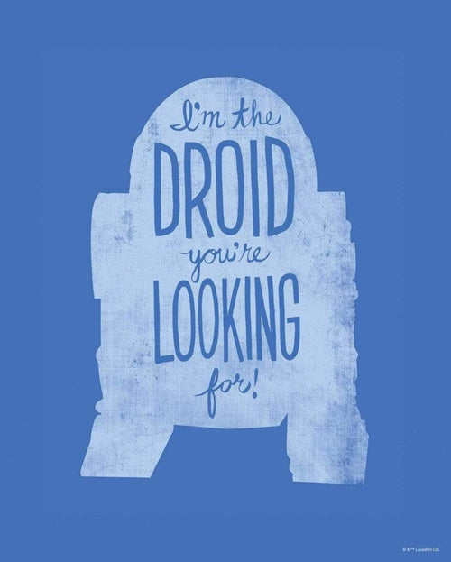 komar wb sw 022 40x50h star wars silhouette quotes r2d2 stampa artistica 40x50cm | Yourdecoration.it