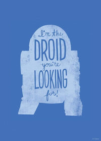 komar wb sw 022 50x70h star wars silhouette quotes r2d2 stampa artistica 50x70cm | Yourdecoration.it
