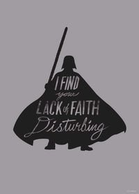komar wb sw 023 50x70h star wars silhouette quotes vader stampa artistica 50x70cm | Yourdecoration.it