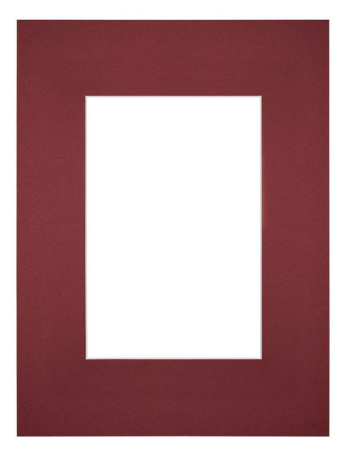 Passepartout 18x24 cm - Apertura immagine 10x15 cm - Vino Rosso - Per cornici e foto