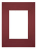 Passepartout 18x24 cm - Apertura immagine 10x15 cm - Vino Rosso - Per cornici e foto