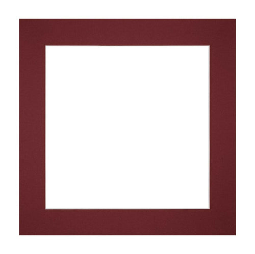 Passepartout 20x20 cm - Apertura immagine 15x15 cm - Vino Rosso - Per cornici e foto