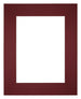Passepartout 20x25 cm - Apertura immagine 13x18 cm - Vino Rosso - Per cornici e foto