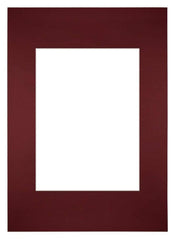 Passepartout 20x28 cm - Apertura immagine 13x18 cm - Vino Rosso - Per cornici e foto